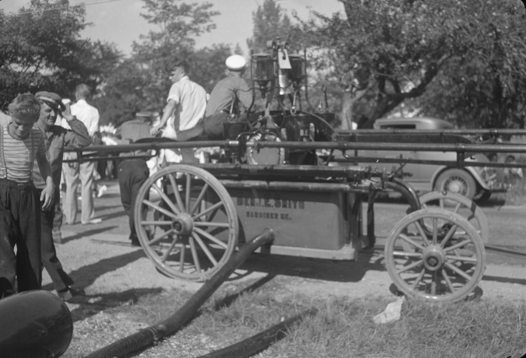 "Firemen's muster. Boothbay center, Maine. Summer 1939.